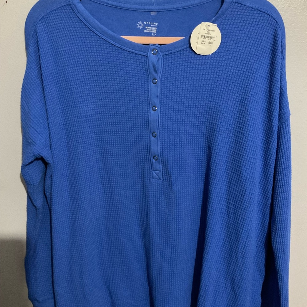 COPY - Aerie waffle shirt